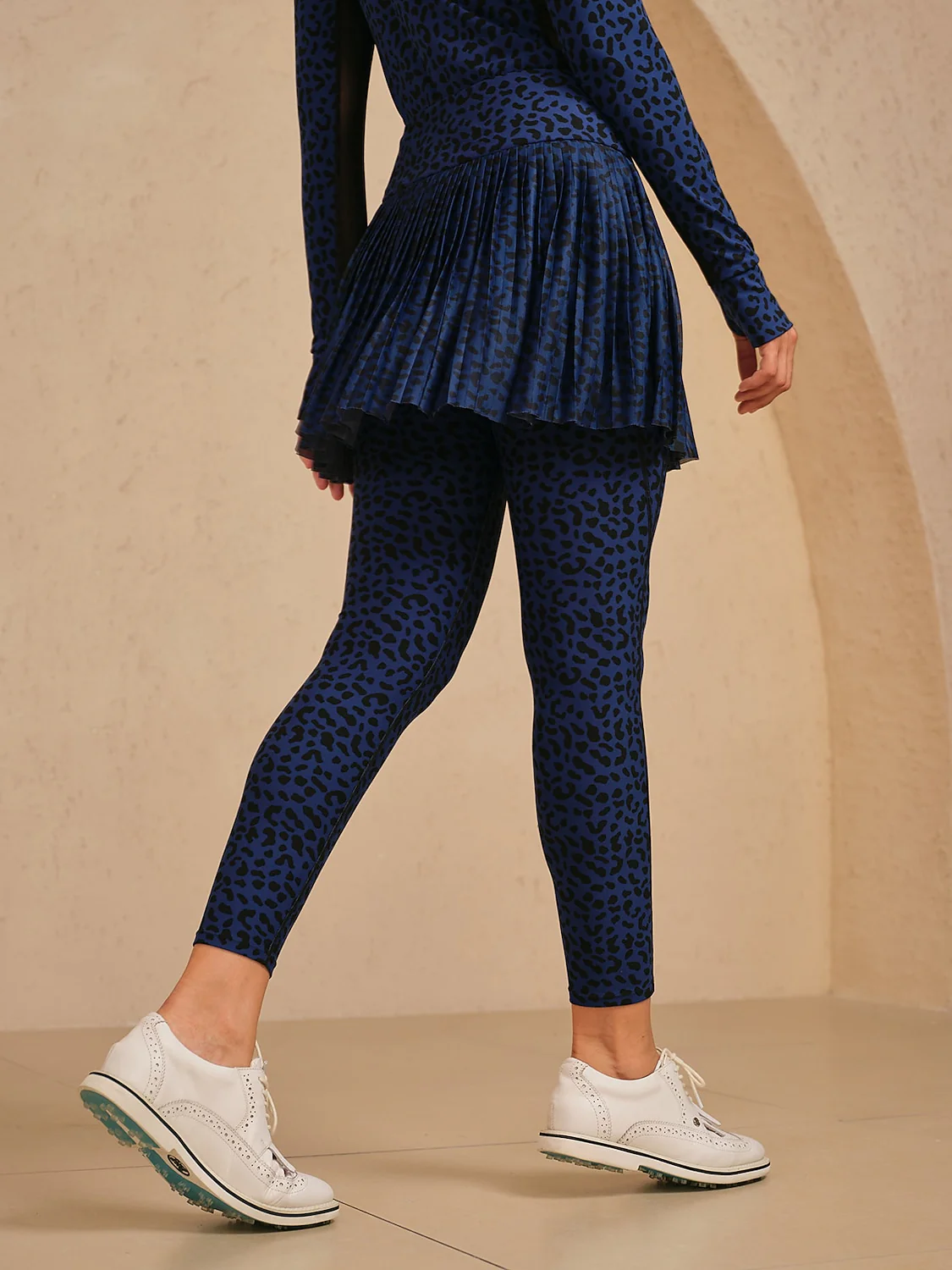 More Than Basic 36 Inch Leopard Mesh Golf Skeggings - Image 3