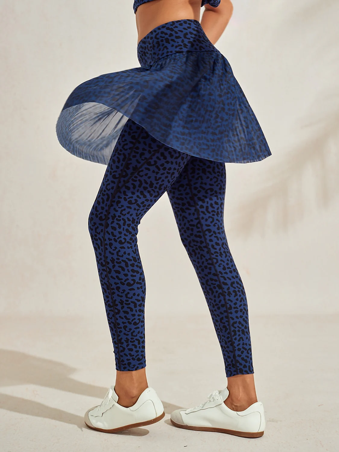 More Than Basic 36 Inch Leopard Mesh Golf Skeggings - Image 9