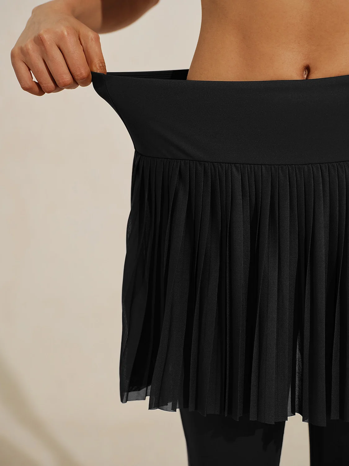 More Than Basic 37 Inch Pleated Mesh Skeggings - Image 12