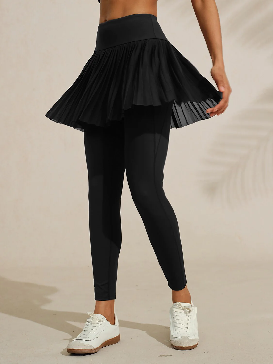More Than Basic 37 Inch Pleated Mesh Skeggings - Image 8