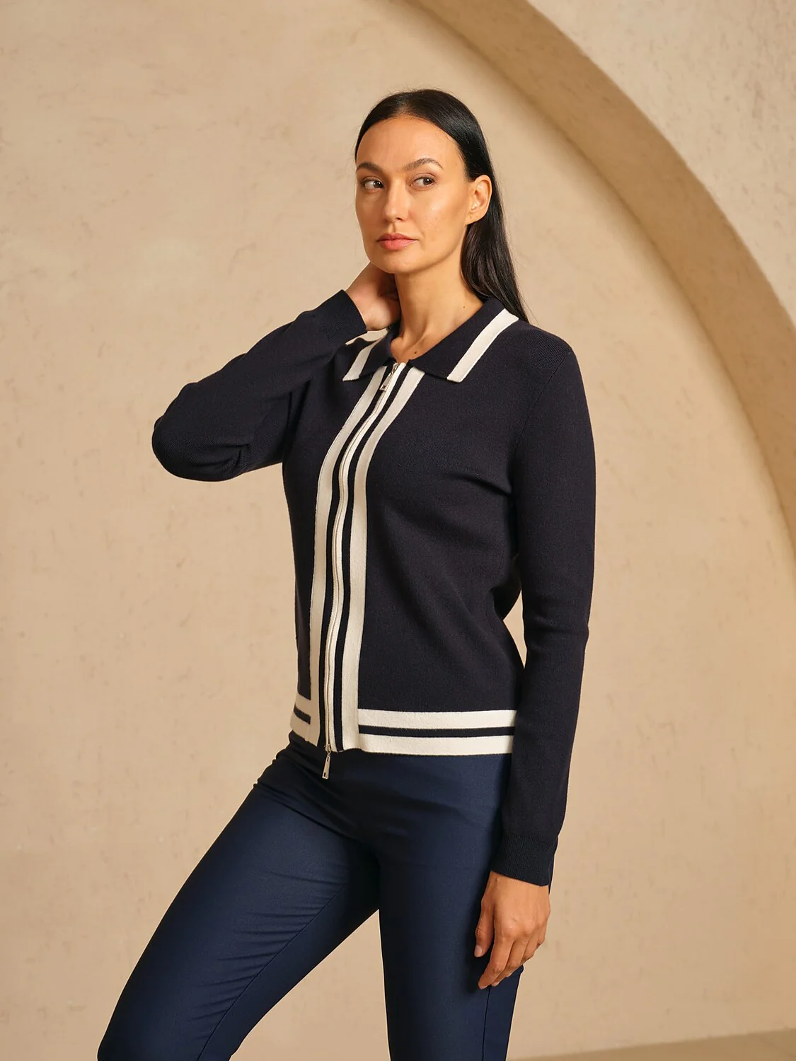 Navycore Golf Colorblock Full Zip Sweater - Image 7