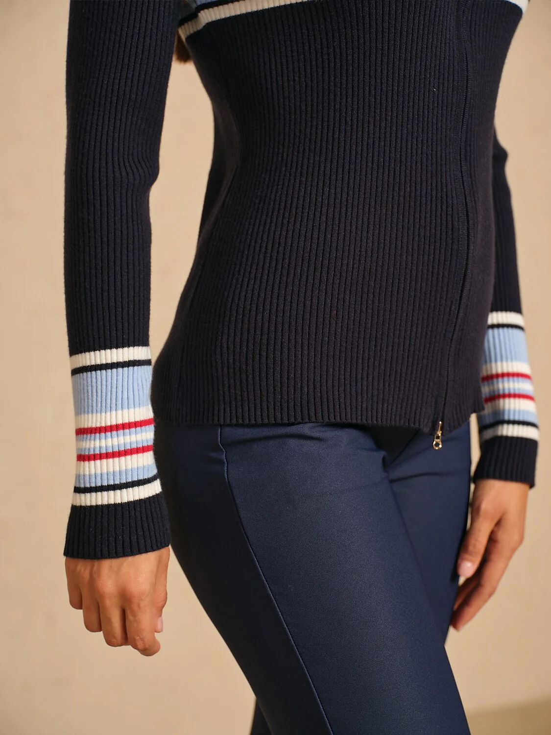Navycore Golf Full Zip Colorblock Sweater - Image 5
