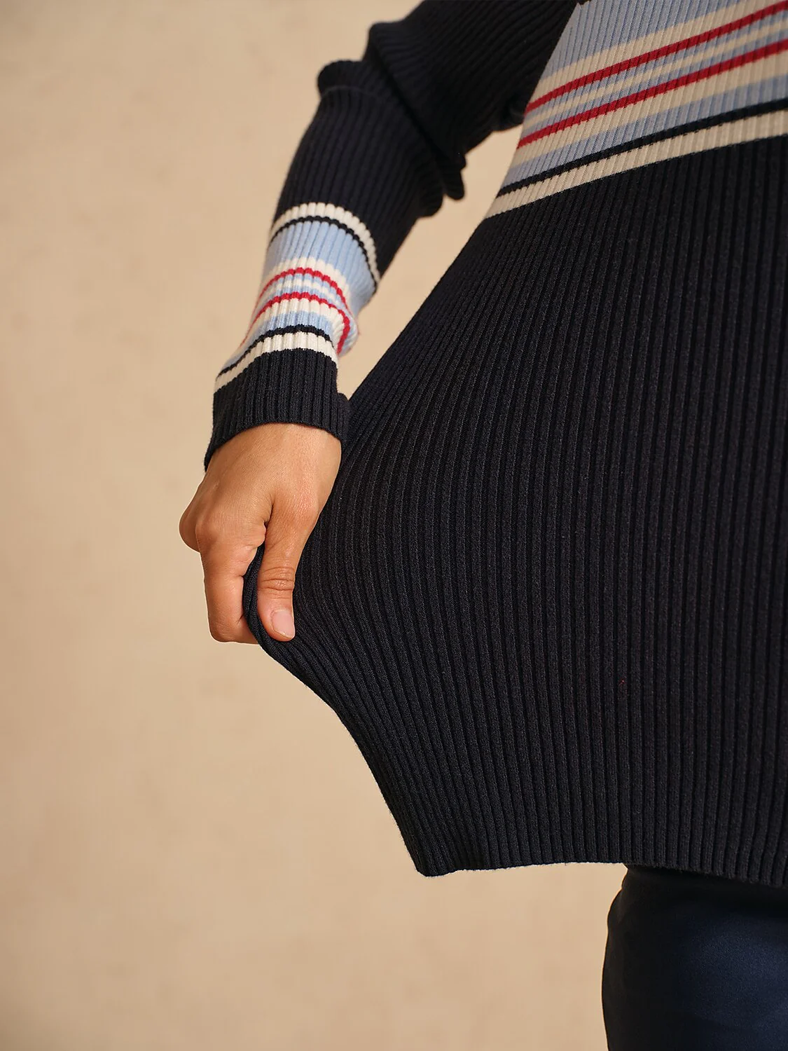 Navycore Golf Full Zip Colorblock Sweater - Image 8