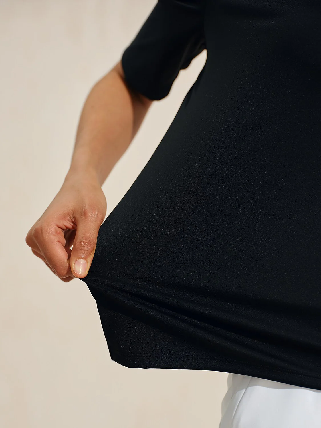 More Than Basic Half Sleeve Curve V-Neck Polo Top UPF50+ - Image 39