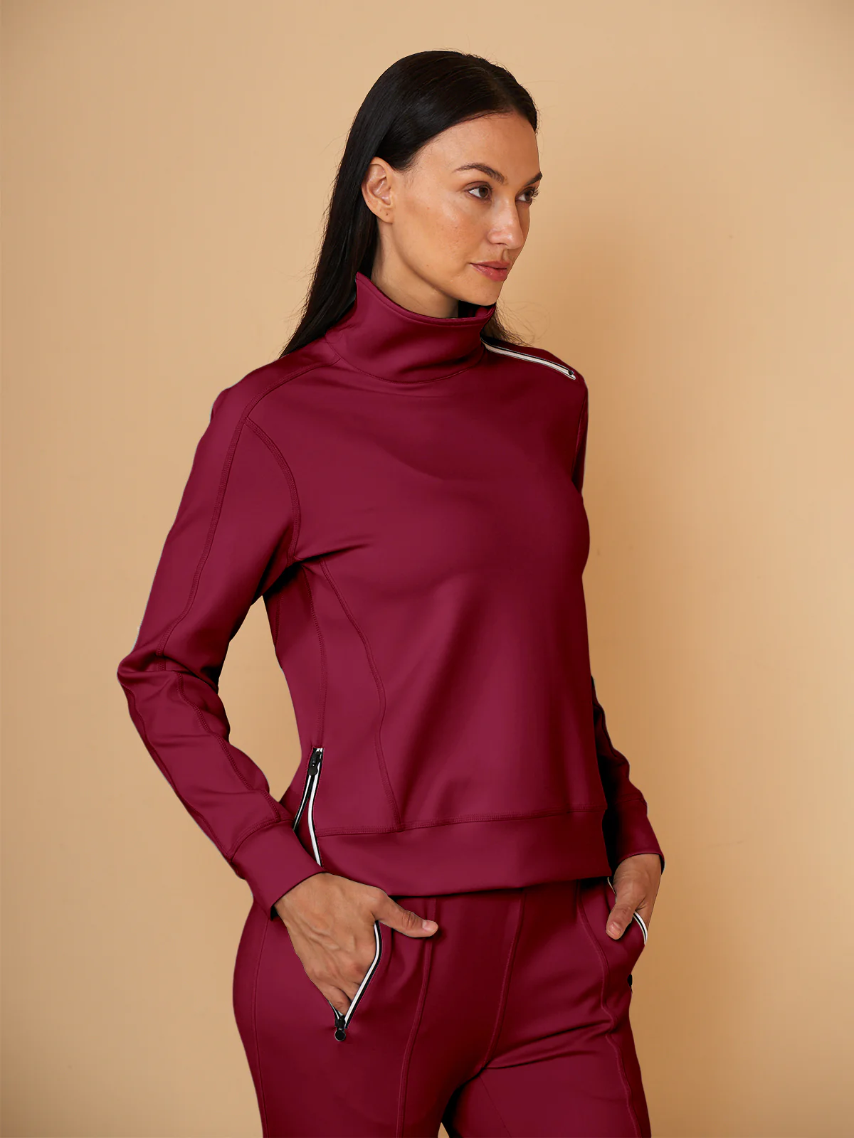 More Than Basic Irregular Collar Golf Sweatshirt - Image 4