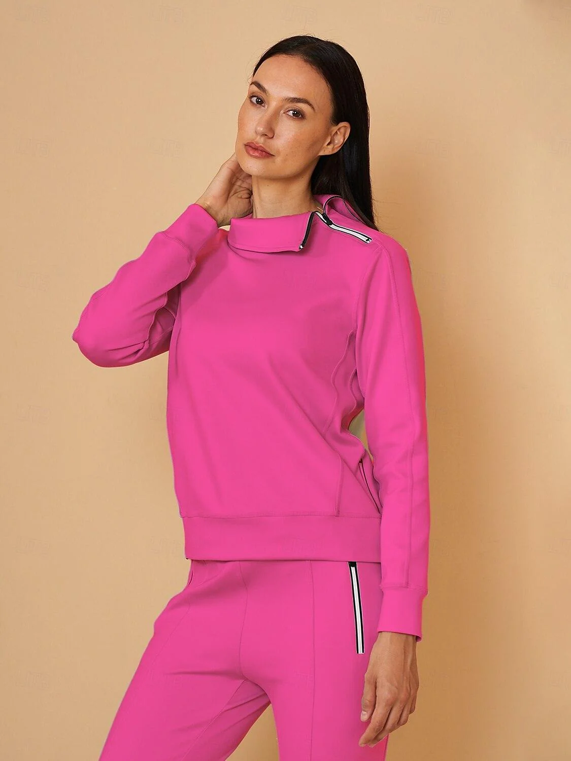 More Than Basic Irregular Collar Golf Sweatshirt - Image 15