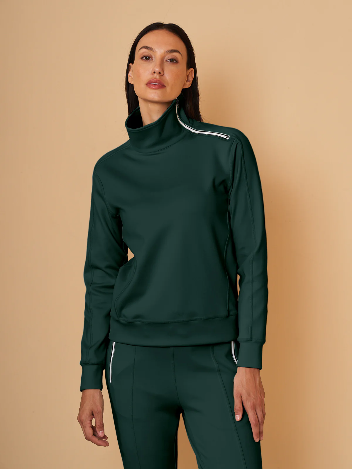 More Than Basic Irregular Collar Golf Sweatshirt - Image 3