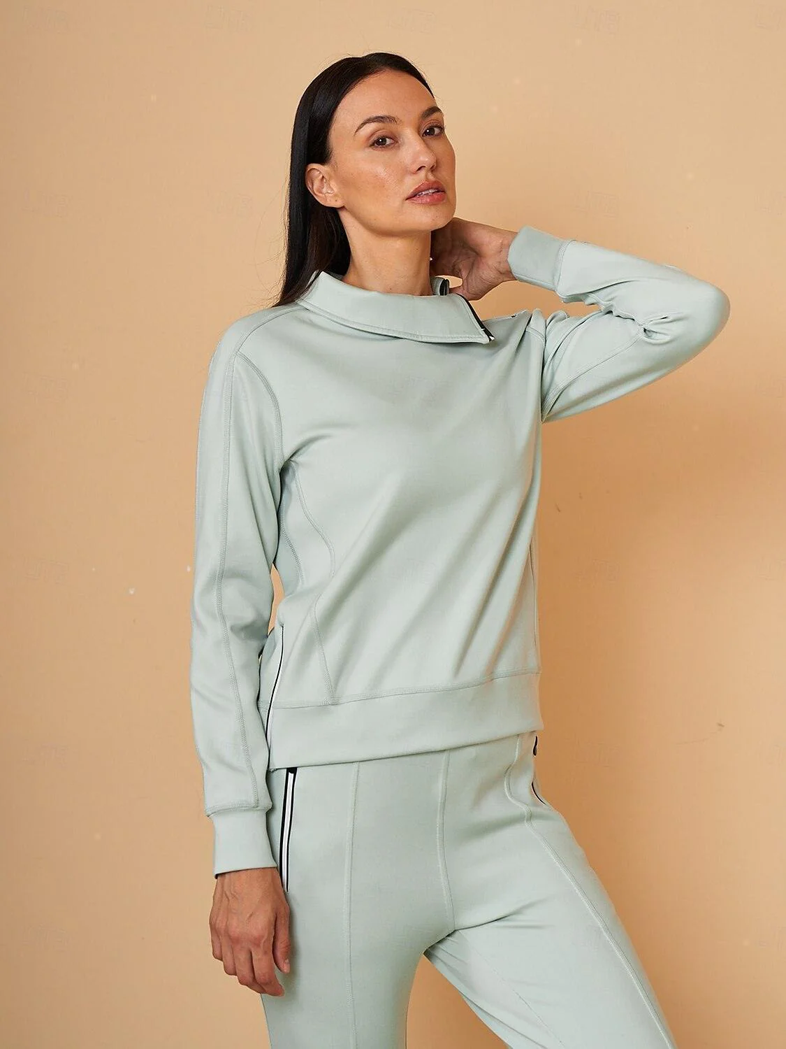 More Than Basic Irregular Collar Golf Sweatshirt - Image 18