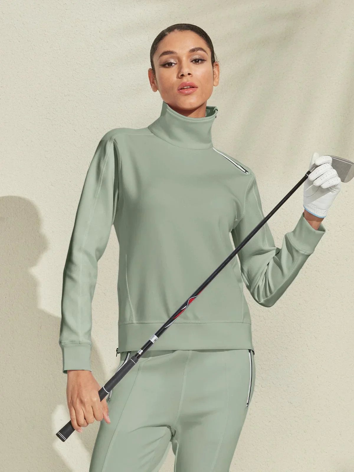 More Than Basic Irregular Collar Golf Sweatshirt - Image 3