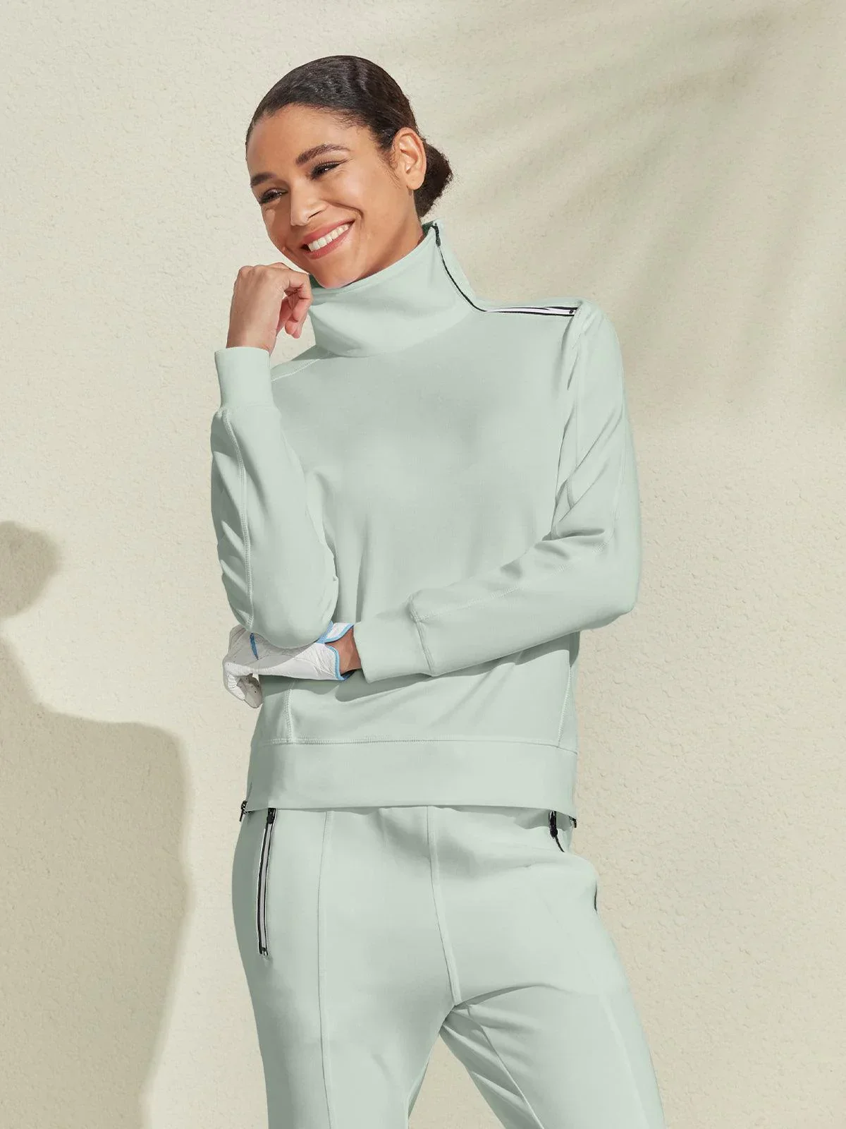 More Than Basic Irregular Collar Golf Sweatshirt - Image 6