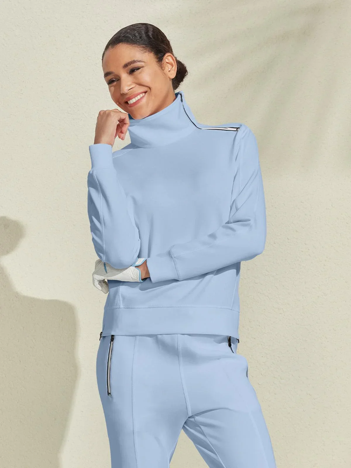 More Than Basic Irregular Collar Golf Sweatshirt - Image 9