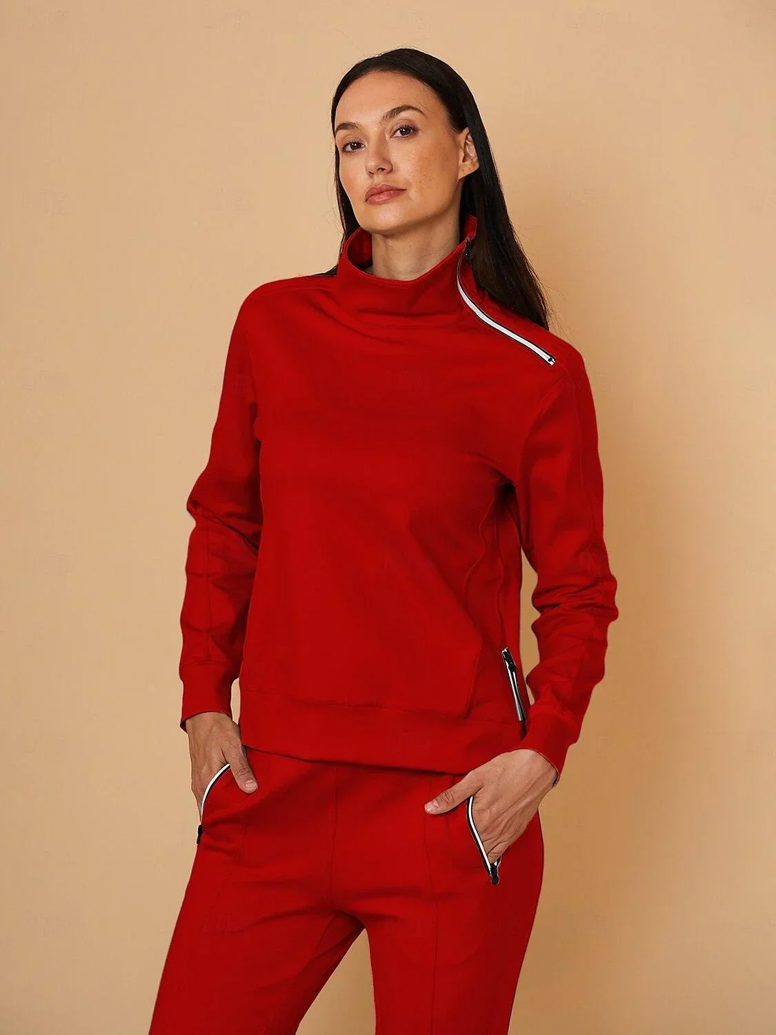 More Than Basic Irregular Collar Golf Sweatshirt - Image 14
