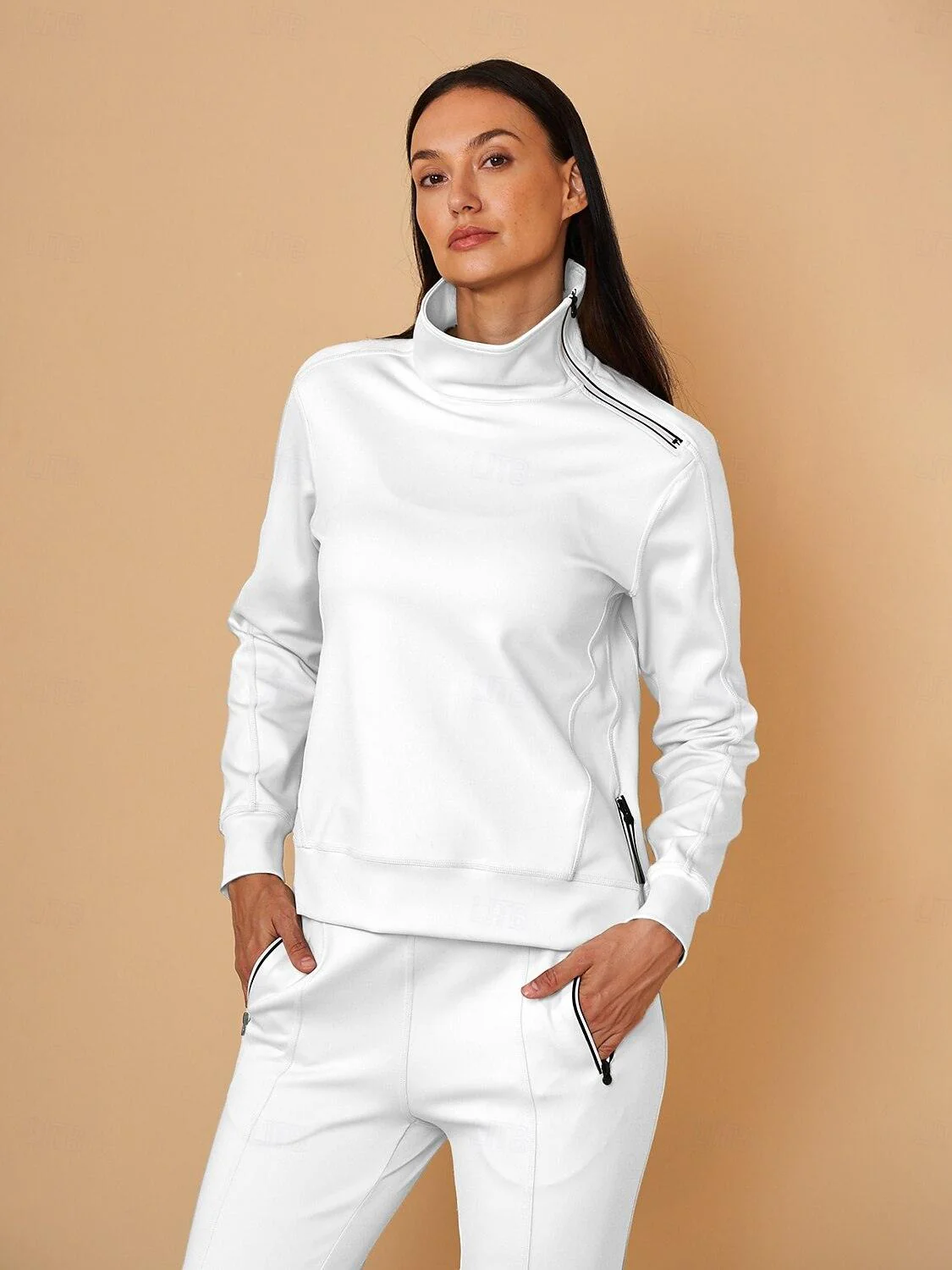 More Than Basic Irregular Collar Golf Sweatshirt - Image 18