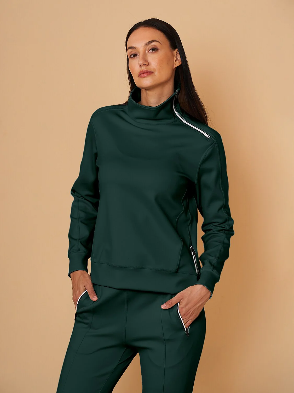 More Than Basic Irregular Collar Golf Sweatshirt - Image 21