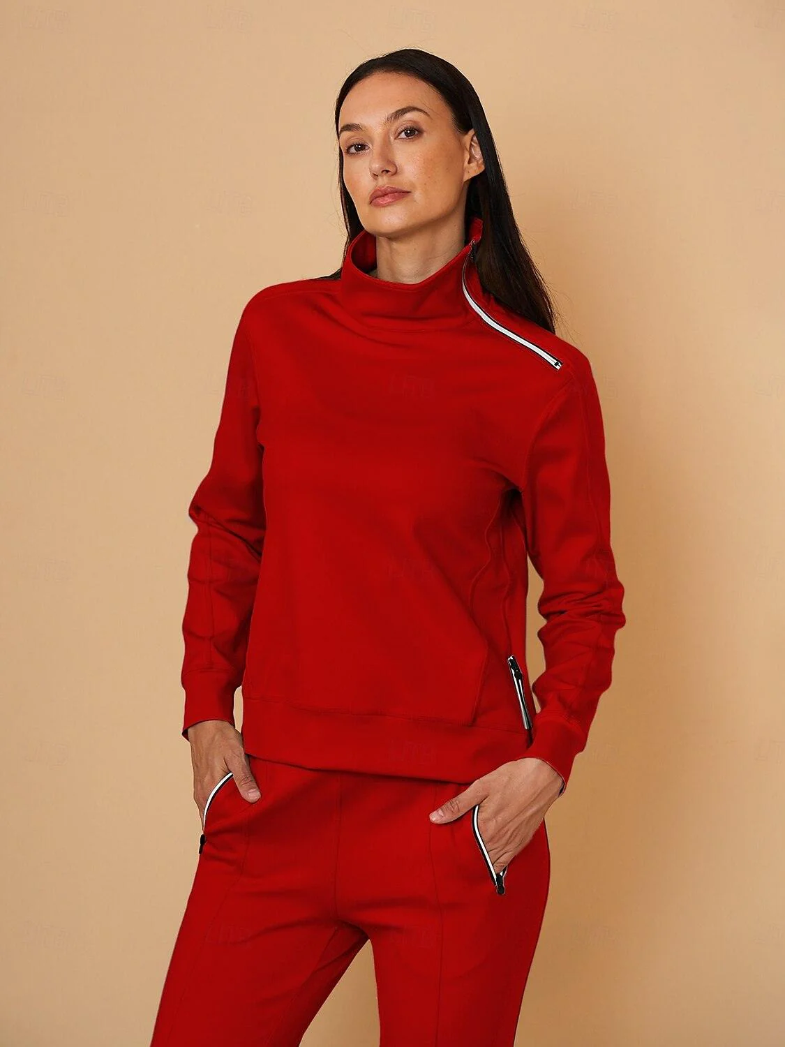 More Than Basic Irregular Collar Golf Sweatshirt - Image 18
