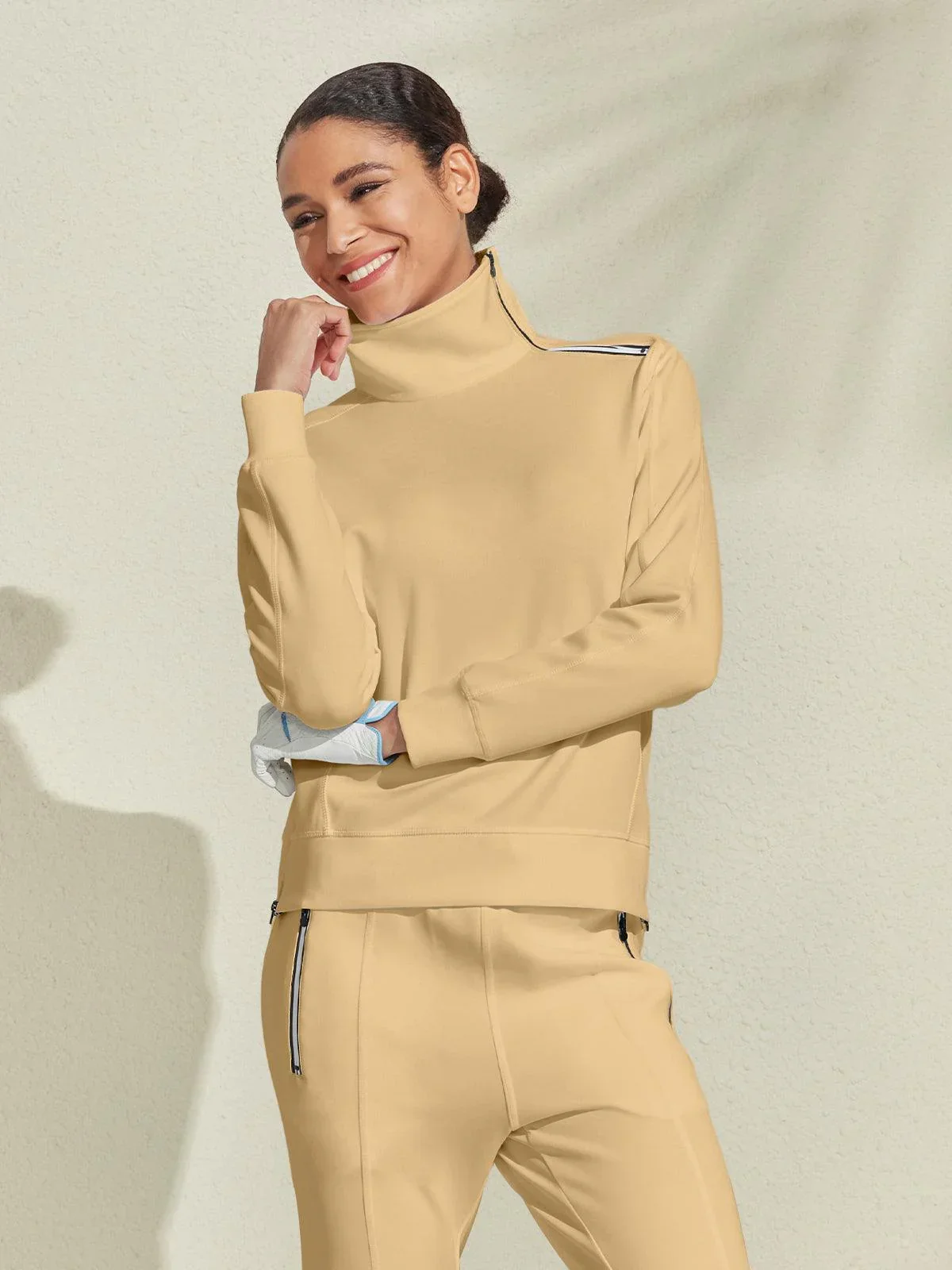More Than Basic Irregular Collar Golf Sweatshirt - Image 11