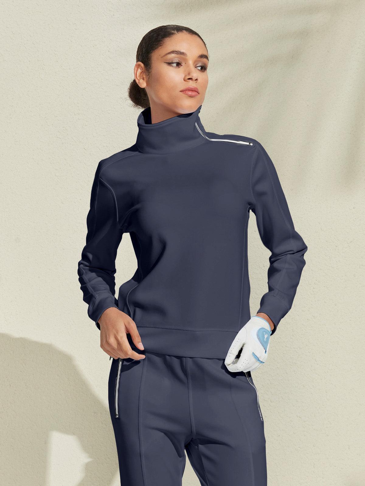 More Than Basic Irregular Collar Golf Sweatshirt - Image 6