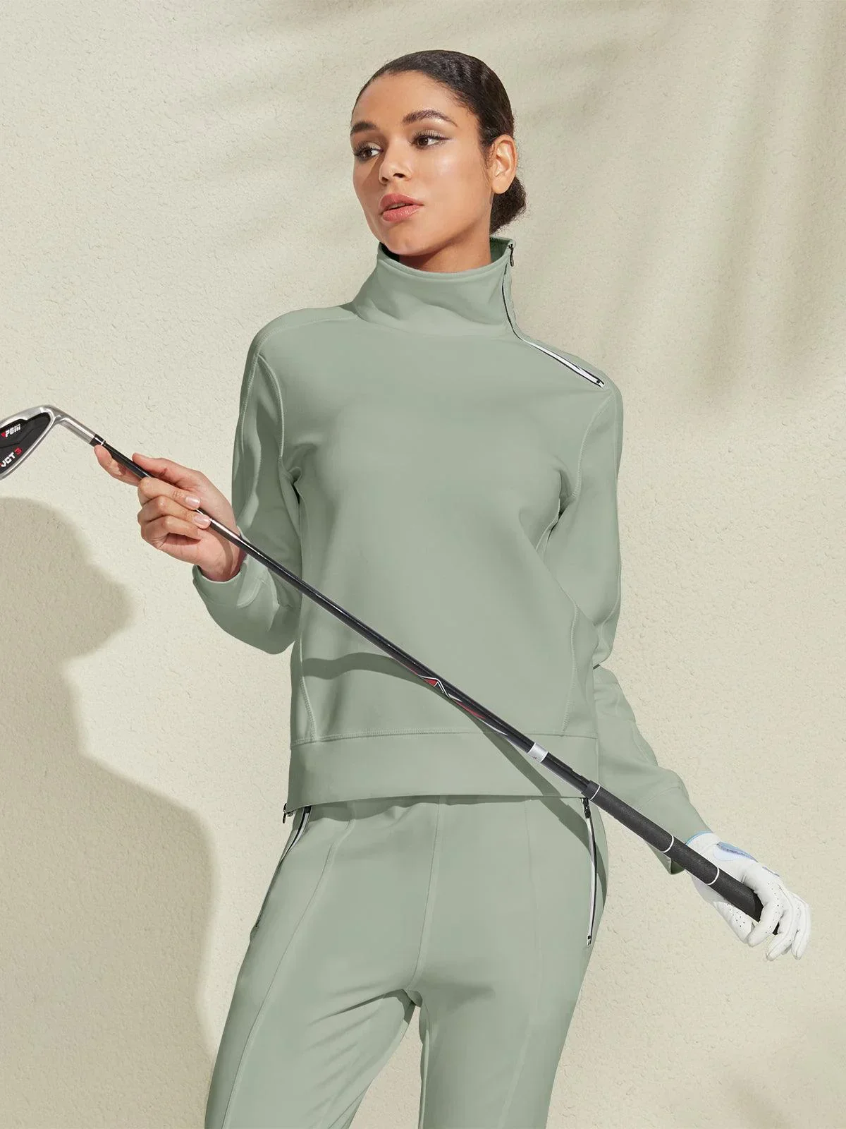 More Than Basic Irregular Collar Golf Sweatshirt - Image 7