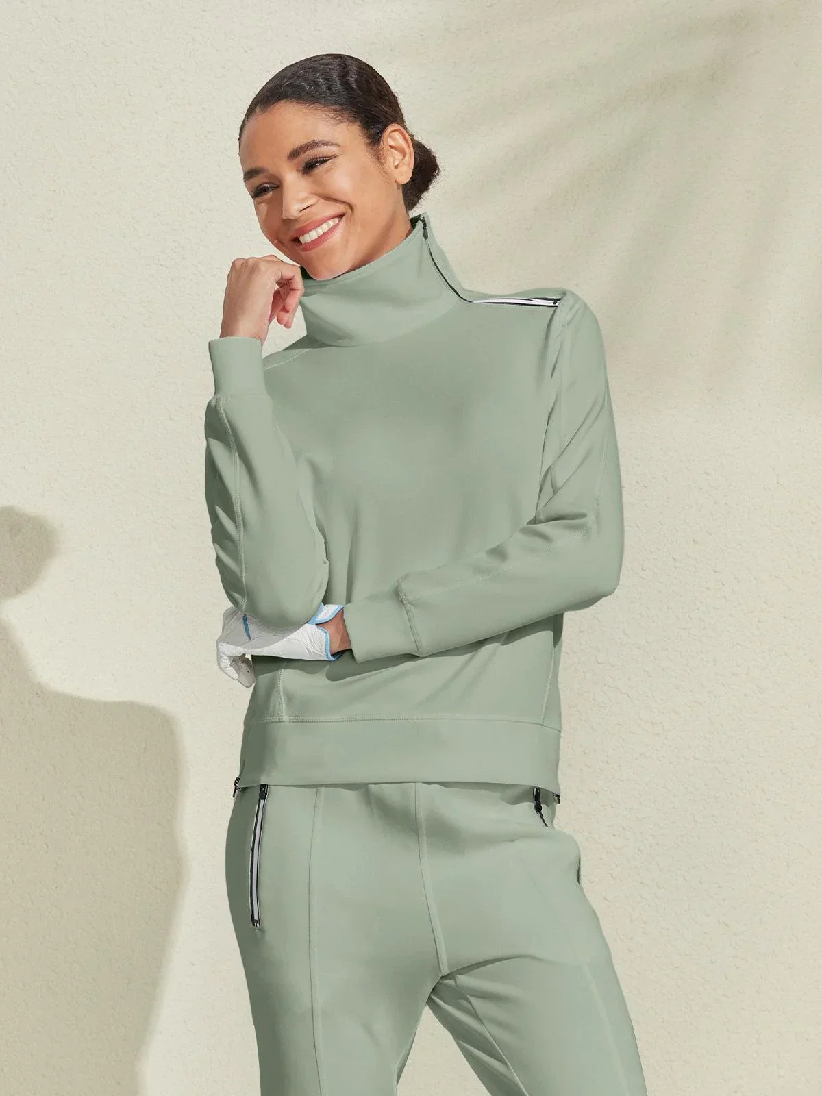 More Than Basic Irregular Collar Golf Sweatshirt - Image 4