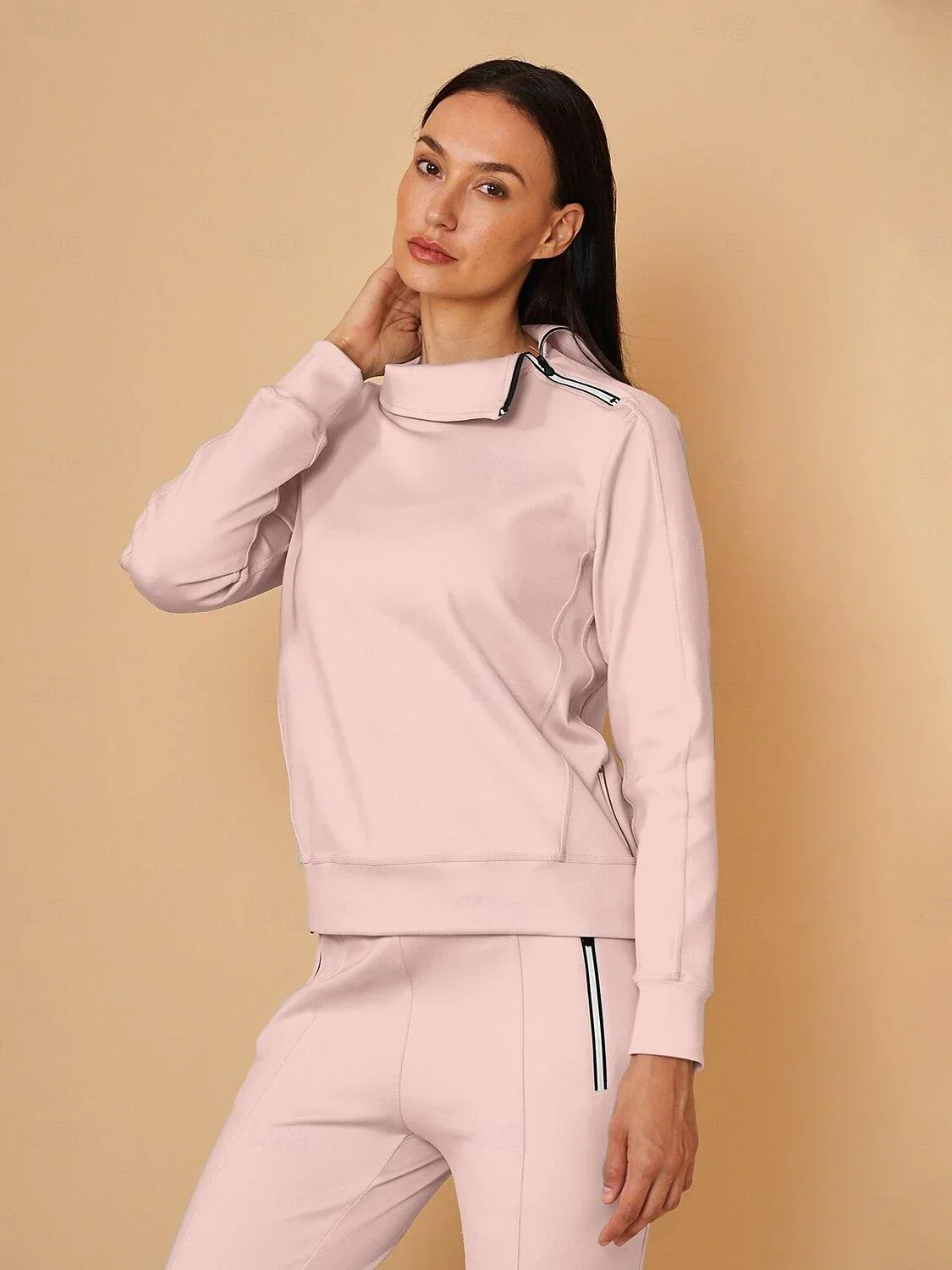More Than Basic Irregular Collar Golf Sweatshirt - Image 11