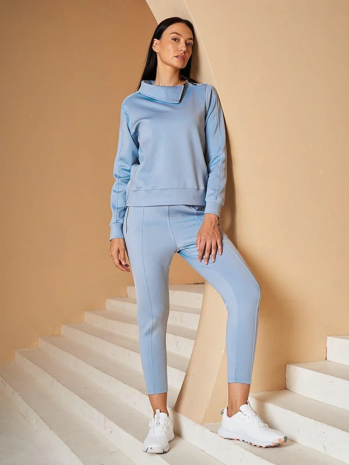 More Than Basic Irregular Collar Golf Sweatshirt - Image 3