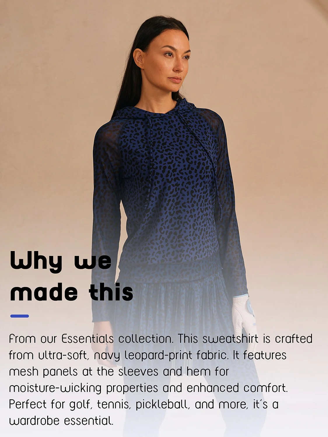 More Than Basic Leopard Mesh Golf Hoodie - Image 5