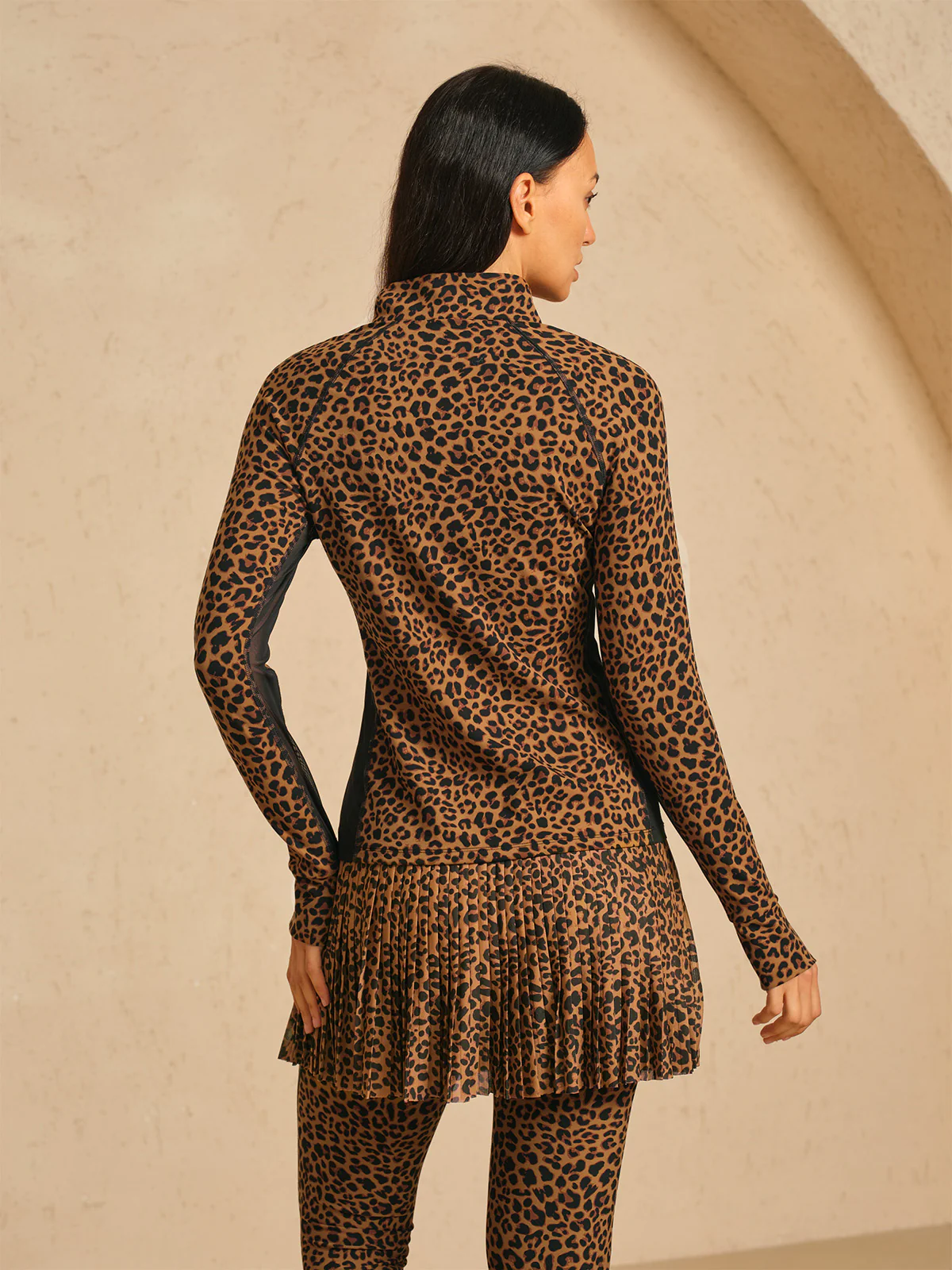 More Than Basic Leopard Mesh Golf Shirt Quarterzip - Image 16