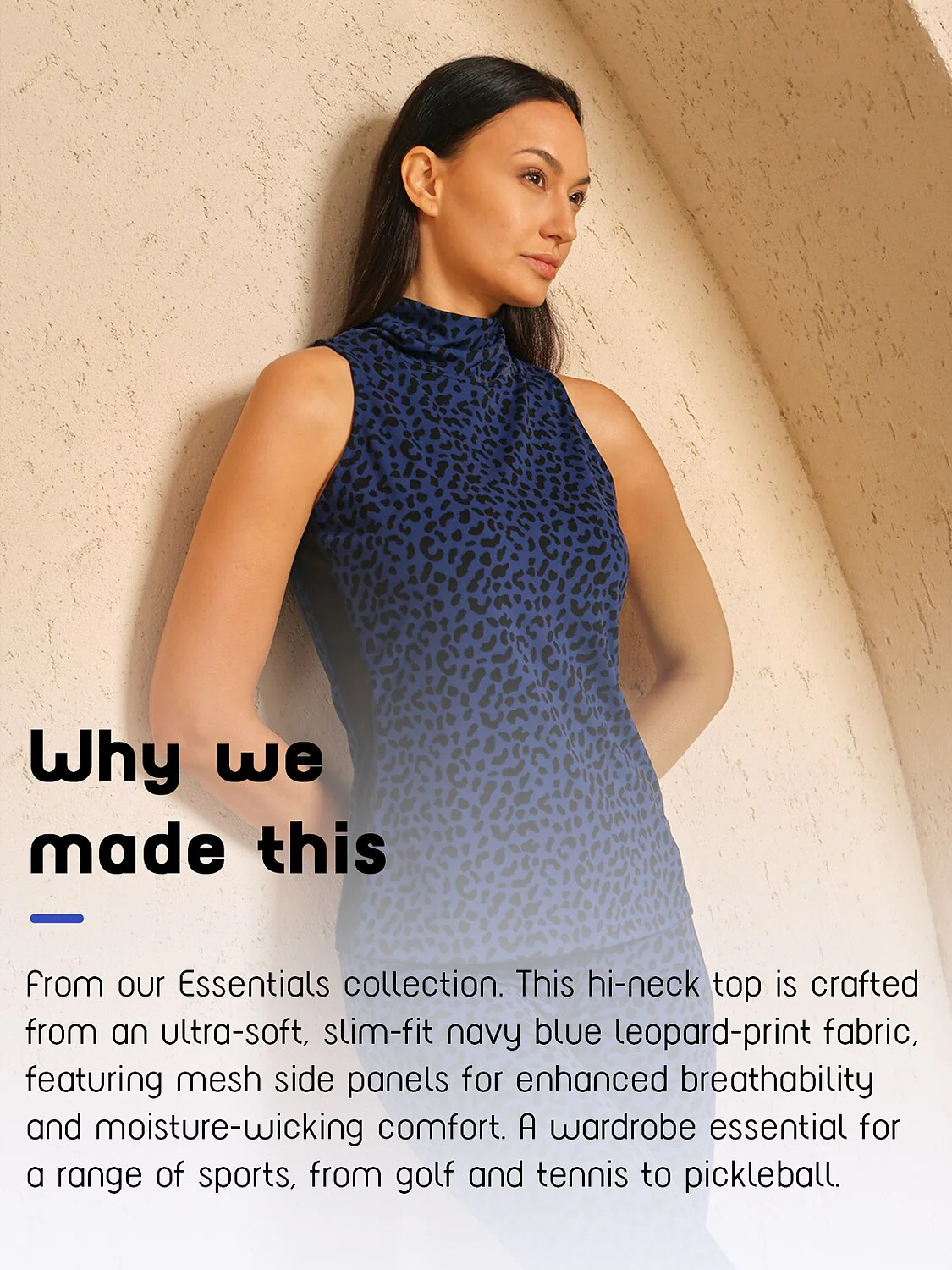 More Than Basic Leopard Mesh Golf Tank Top - Image 5