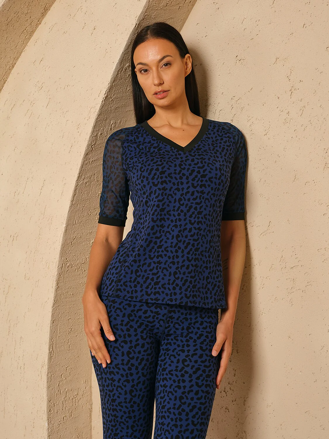 More Than Basic Leopard Short Sleeve Mesh Golf Shirt - Image 10