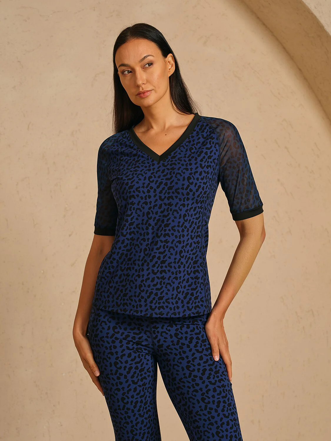 More Than Basic Leopard Short Sleeve Mesh Golf Shirt - Image 11