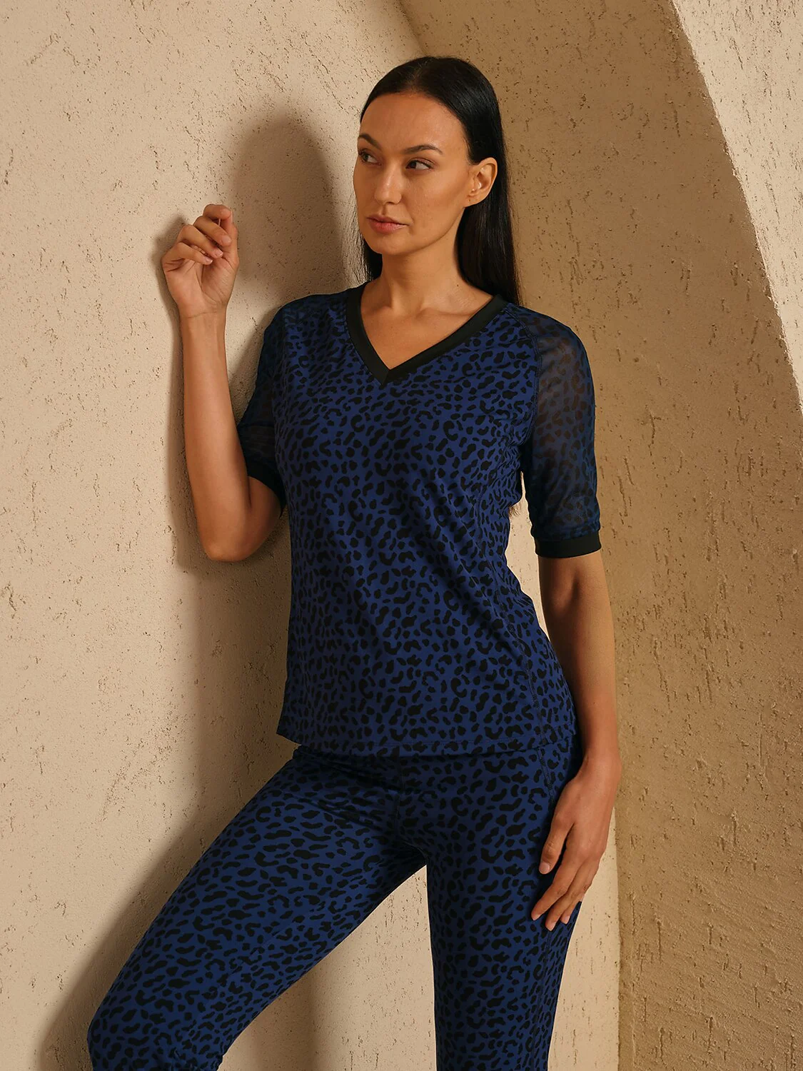 More Than Basic Leopard Short Sleeve Mesh Golf Shirt - Image 13