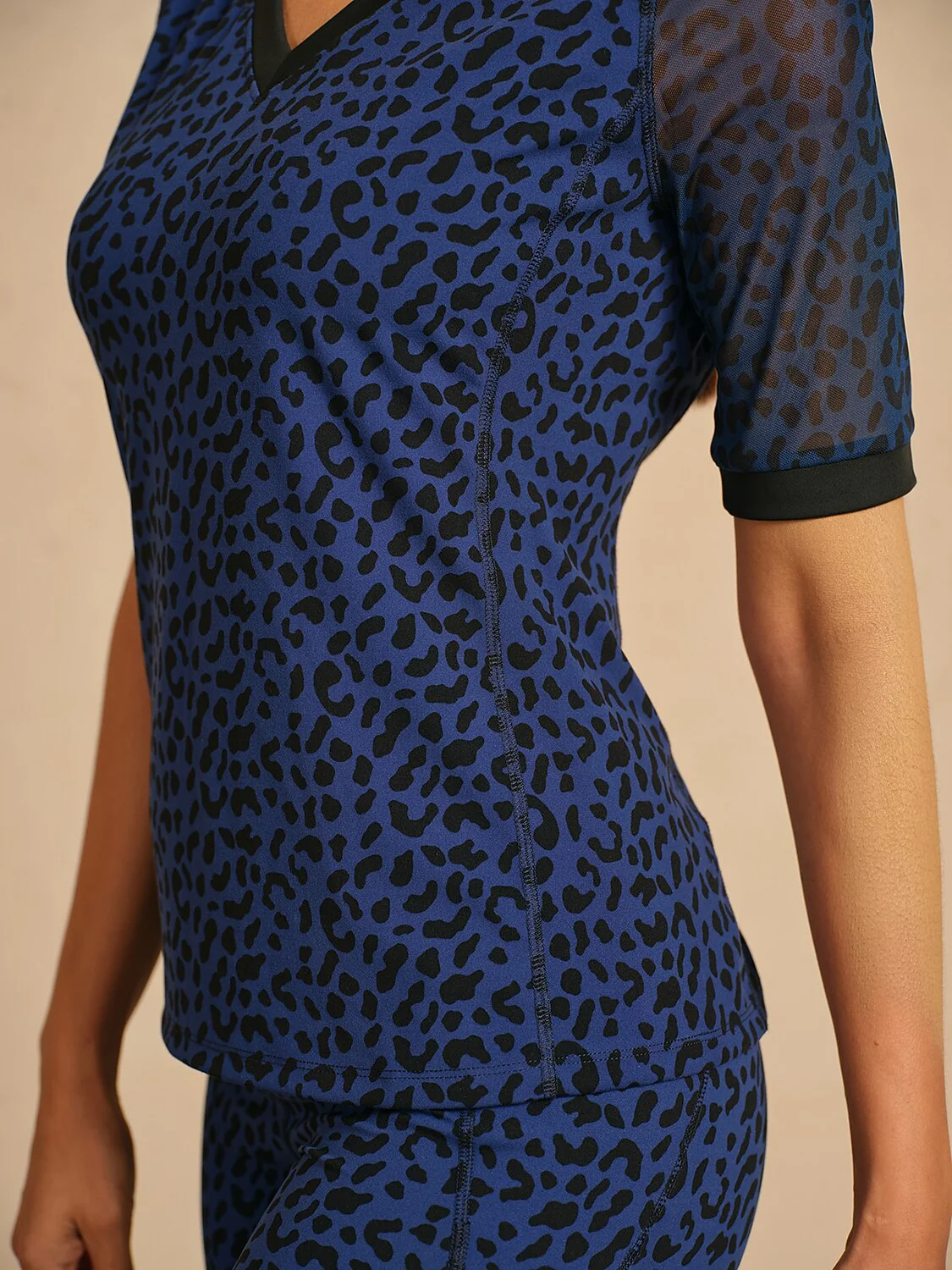 More Than Basic Leopard Short Sleeve Mesh Golf Shirt - Image 9