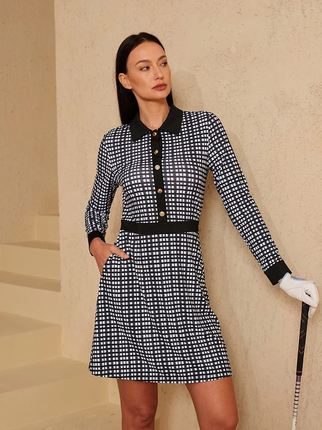 More Than Basic Long Sleeve A-Line 36.5 Inch Dress UPF50+ - Image 6