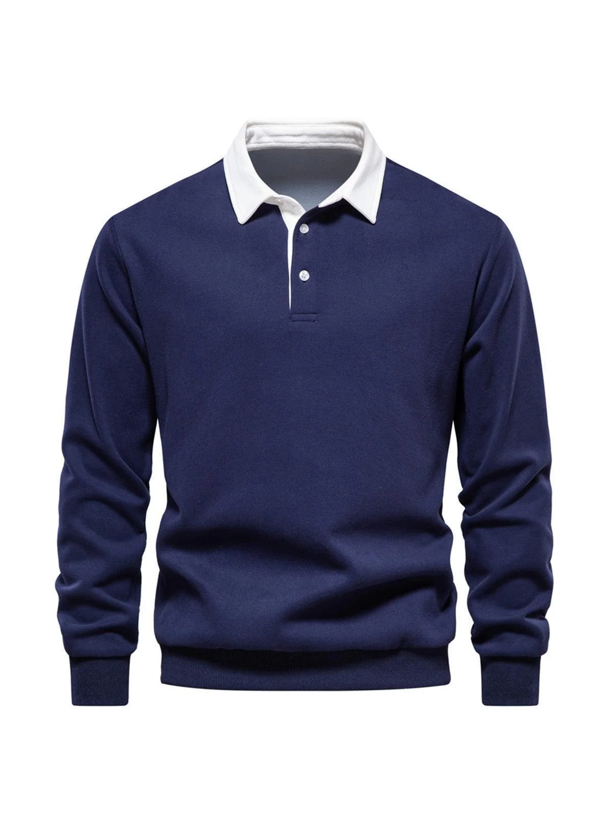 More Than Basic Men's Golf Button Up Collared Sweatshirt - Image 11