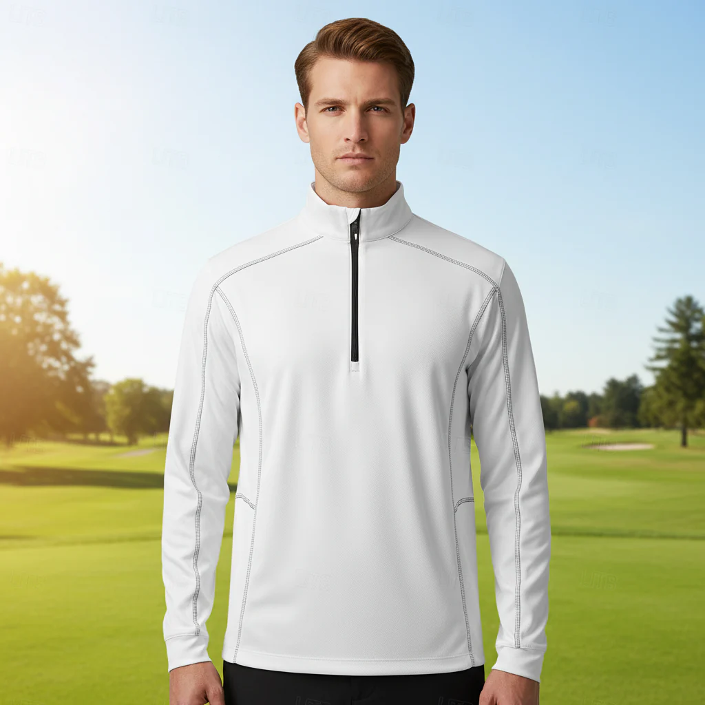 More Than Basic Men's Golf Shirt Quarterzip UPF50+ - Image 10