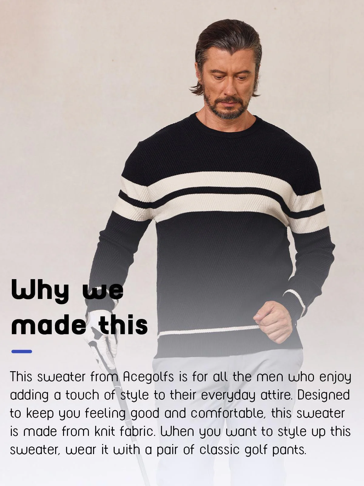 More Than Basic Men's Golf Crewneck Sweater - Image 11