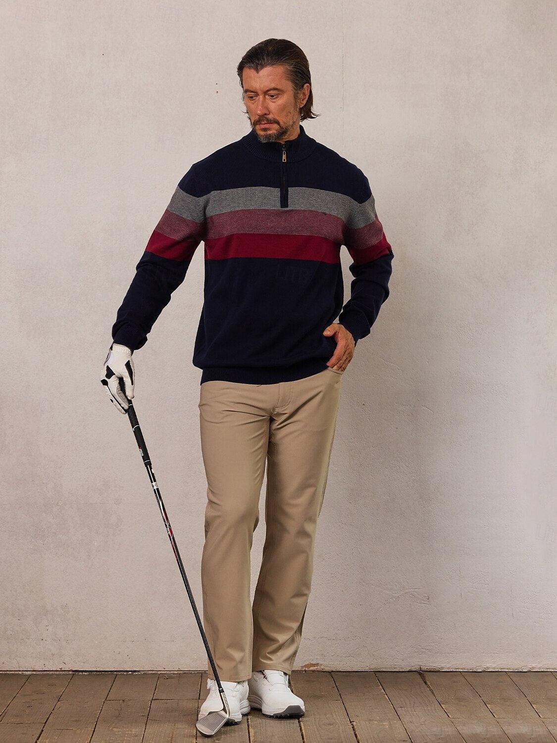 More Than Basic Men's Golf Quarter Zip Sweater - Image 7
