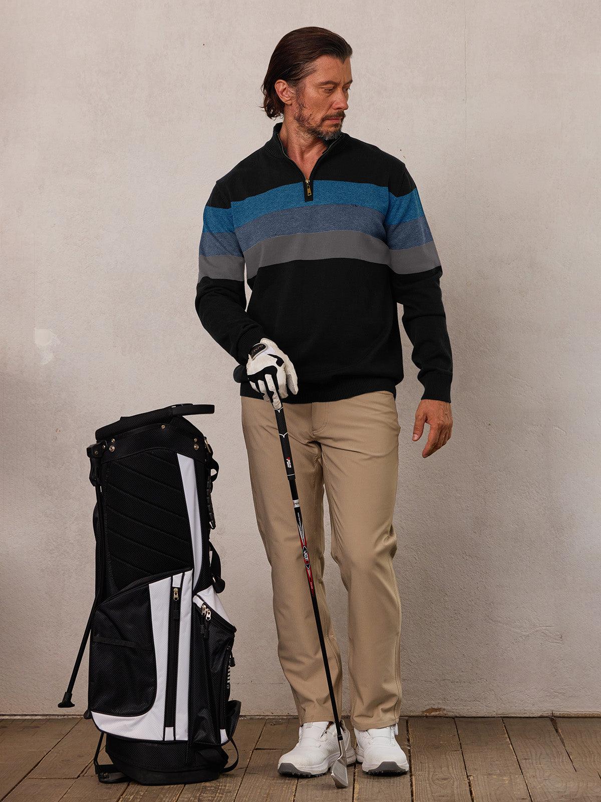 More Than Basic Men's Golf Quarter Zip Sweater - Image 3
