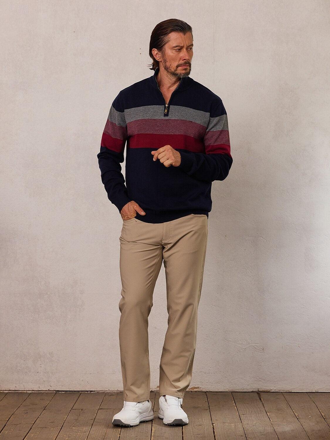 More Than Basic Men's Golf Quarter Zip Sweater - Image 6
