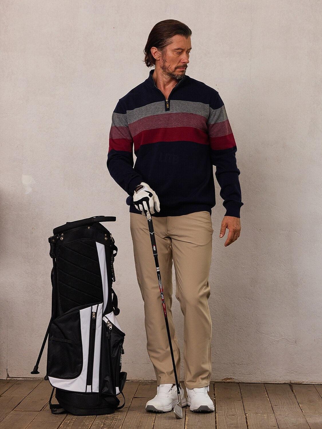 More Than Basic Men's Golf Quarter Zip Sweater - Image 9
