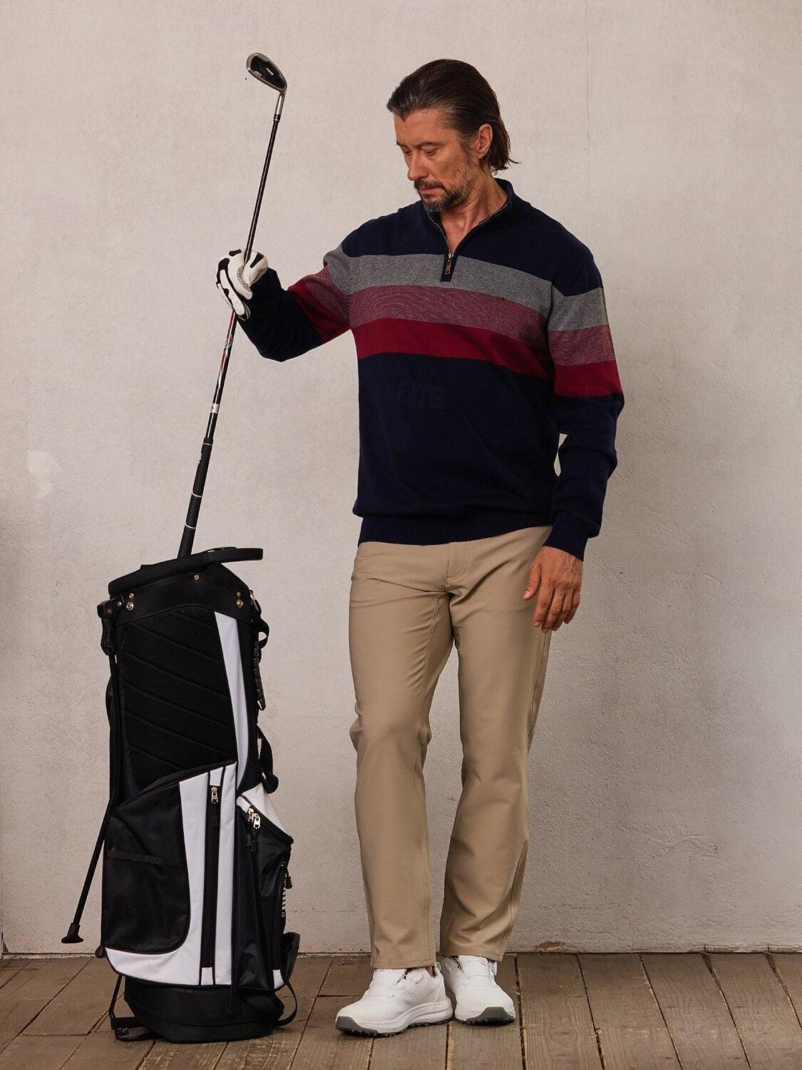 More Than Basic Men's Golf Quarter Zip Sweater - Image 10