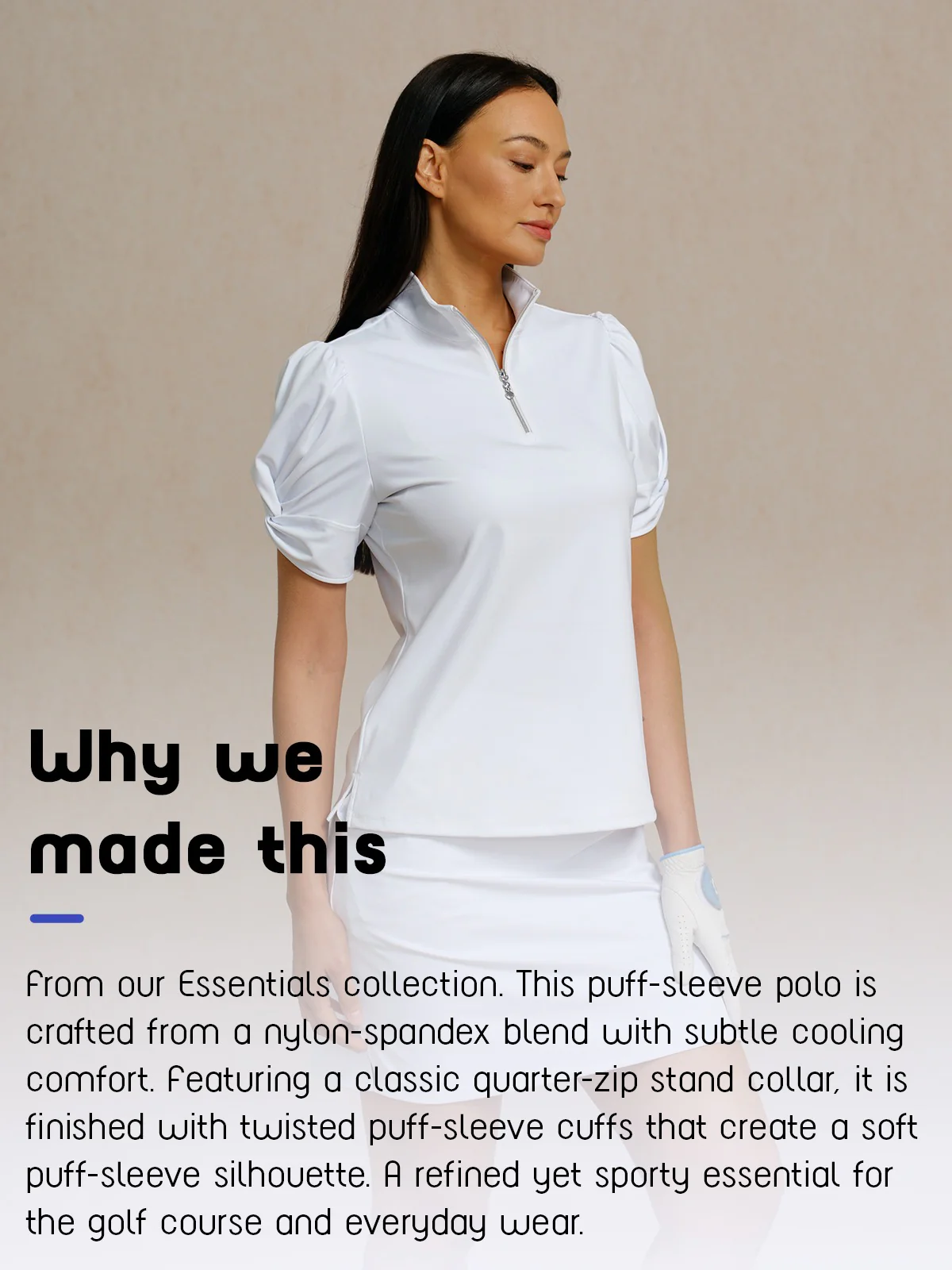 More Than Basic Puff Sleeve Quarterzip UPF50+ - Image 10