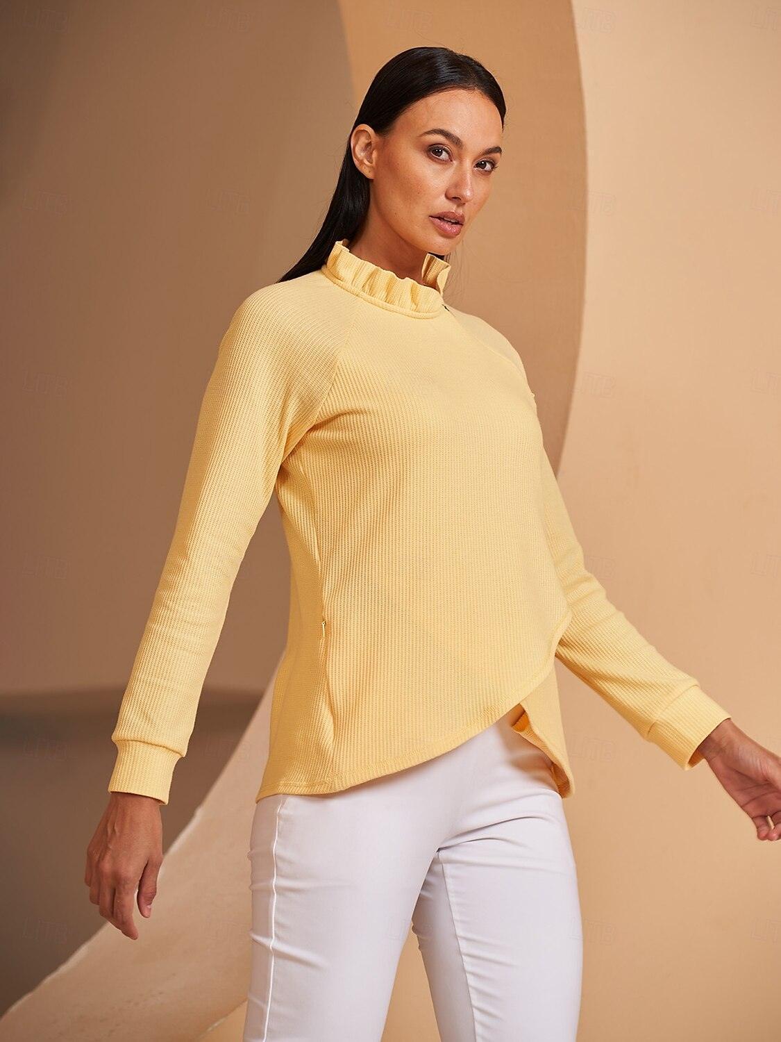 More Than Basic Ruffle Collar Sweatshirt - Image 13
