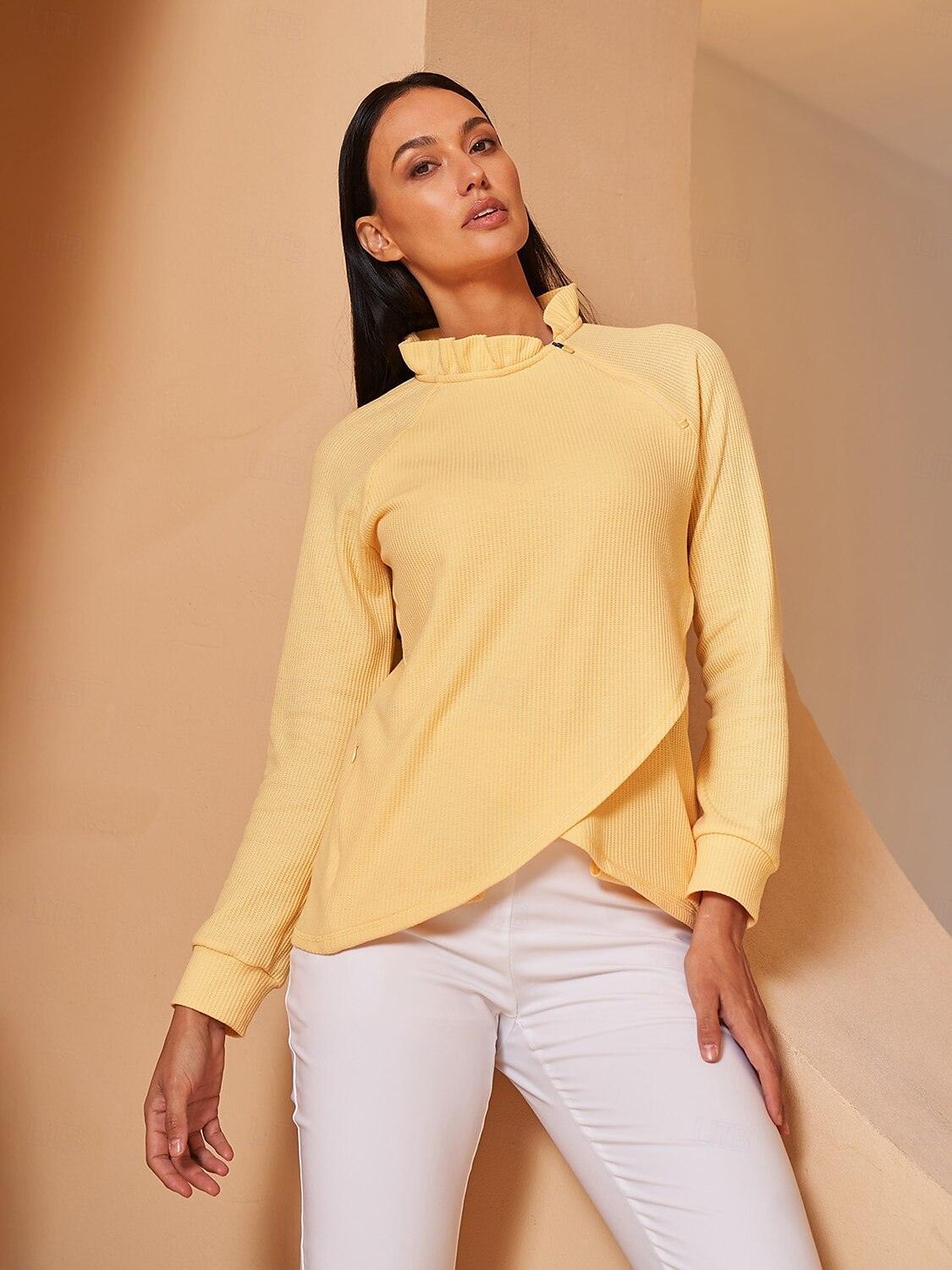 More Than Basic Ruffle Collar Sweatshirt - Image 2