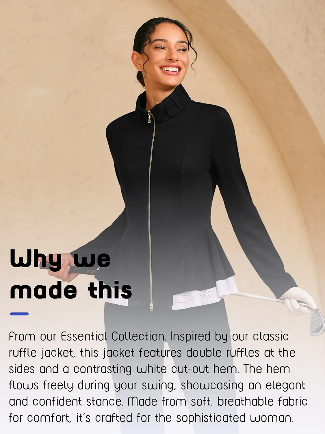 More Than Basic Ruffle Golf Jacket - Image 5