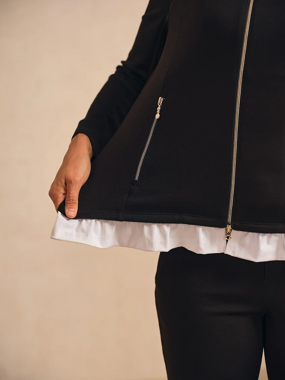 More Than Basic Peter Pan Collar Ruffle Golf Jacket - Image 10