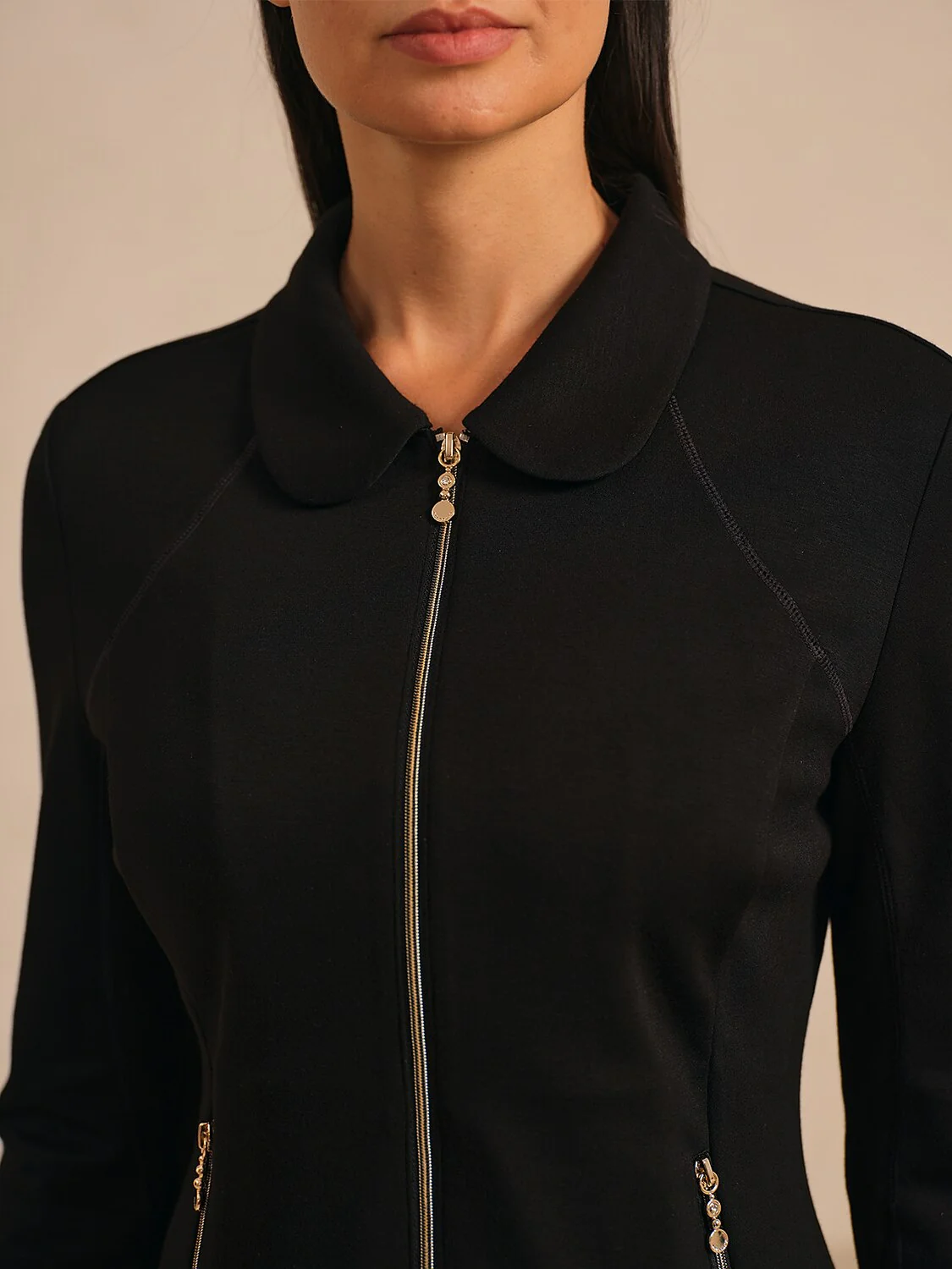 More Than Basic Peter Pan Collar Ruffle Golf Jacket - Image 7