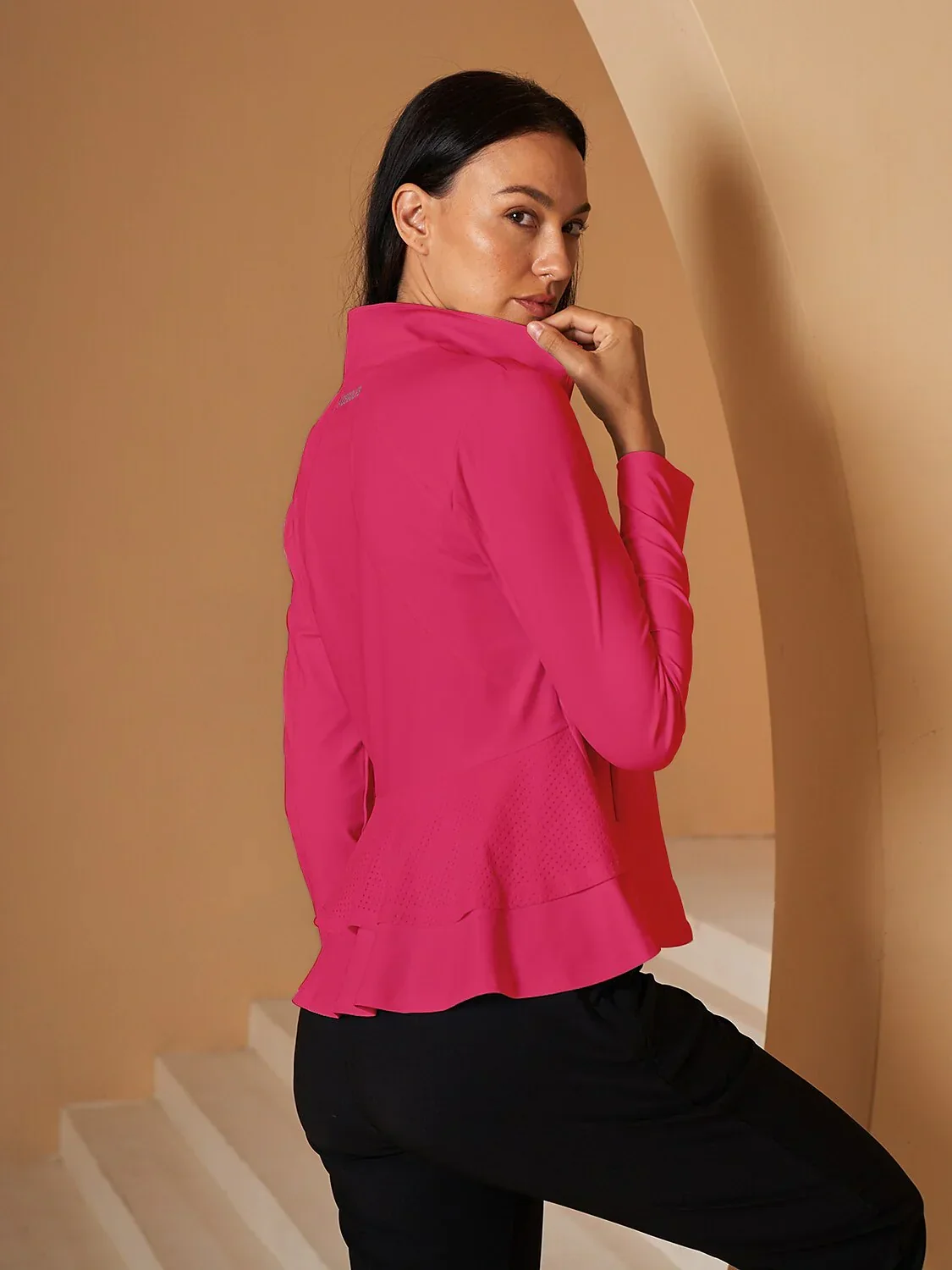 More Than Basic Ruffle Golf Jacket Sun Protection - Image 23