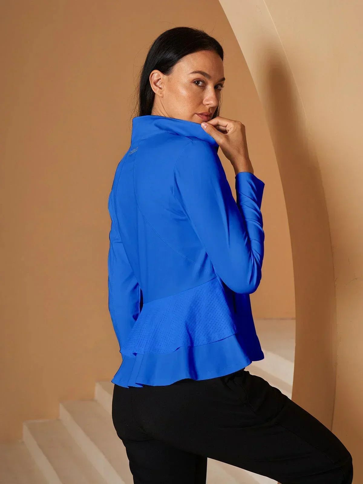 More Than Basic Ruffle Golf Jacket Sun Protection - Image 13