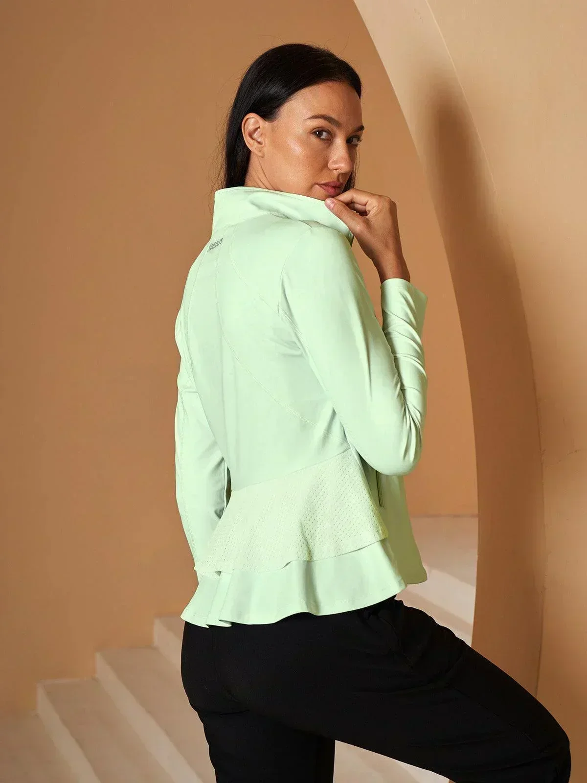 More Than Basic Ruffle Golf Jacket Sun Protection - Image 17
